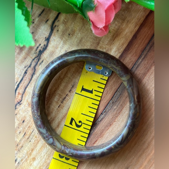 🔥🌟 STUNNING 🌟🔥 Natural Brown Red Jade Bangle Bracelet APPROX 6.67-7.5 size - Picture 6 of 9